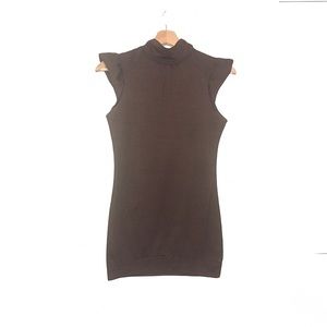 Ruffle Mock Neck Sleeveless Top